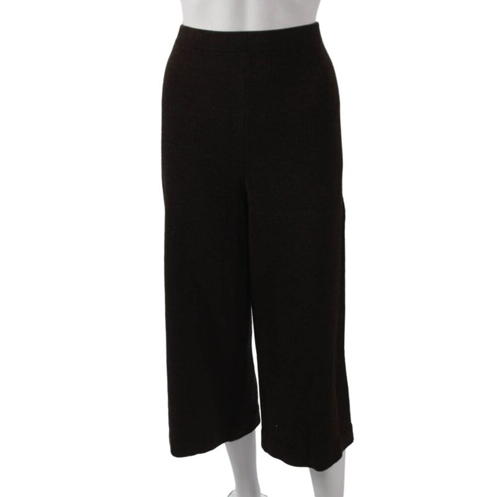 St. John Collection By Marie Gray Womens Cropped Wool Pants Brown Size 12